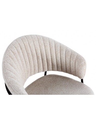 Silla con brazos LETICIA, metal negro, tapizado...