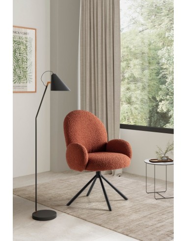 Sillón giratorio de diseño DARIO, tejido...