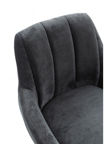 Silla giratoria con brazos LEIRE, tejido en...