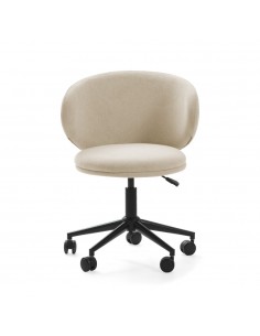 Silla oficina de diseño RUSH tejido y patas de metal negro 2