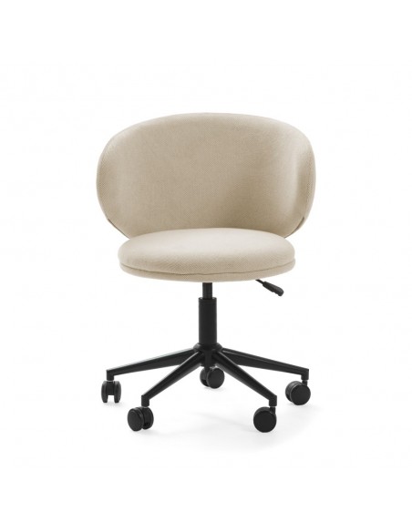 Silla oficina de diseño RUSH tejido y patas de metal negro