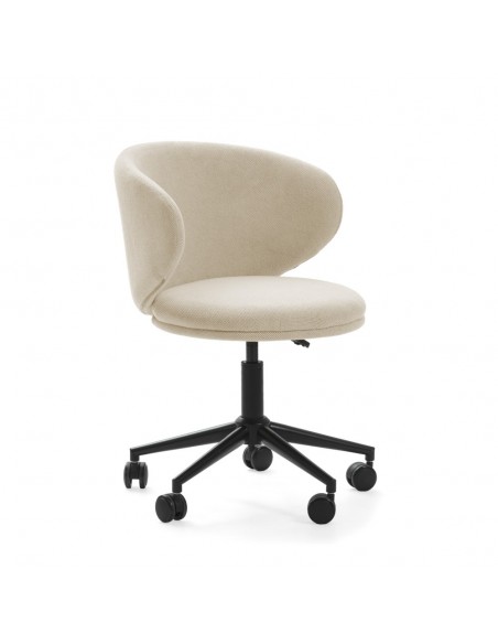 Silla oficina de diseño RUSH tejido y patas de metal negro