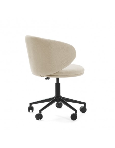 Silla oficina de diseño RUSH tejido y patas de metal negro