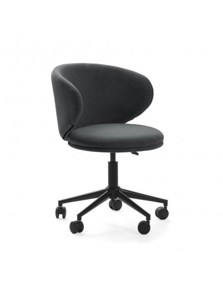 Silla oficina de diseño RUSH tejido y patas de metal negro