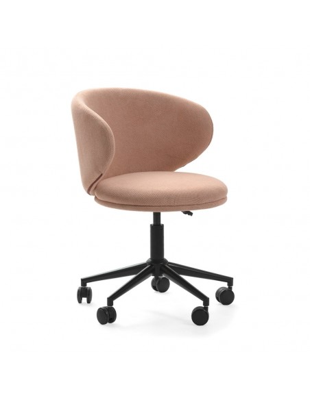 Silla oficina de diseño RUSH tejido y patas de metal negro