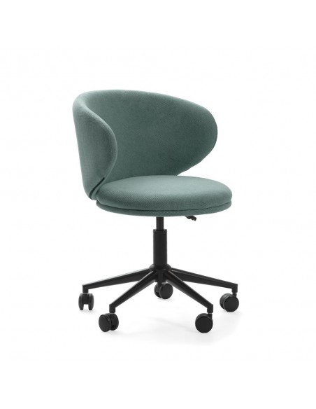 Silla oficina de diseño RUSH tejido y patas de metal negro