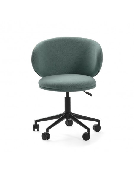 Cadeira de escritório com design RUSH em tecido e pernas em metal preto