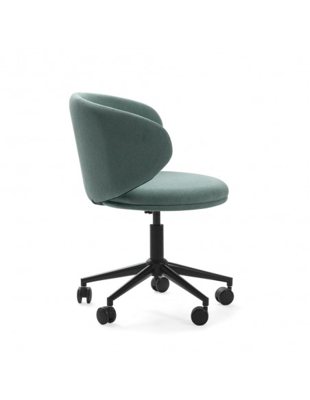 Cadeira de escritório com design RUSH em tecido e pernas em metal preto