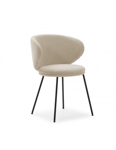 Cadeira design RUSH em tecido e pernas de metal...