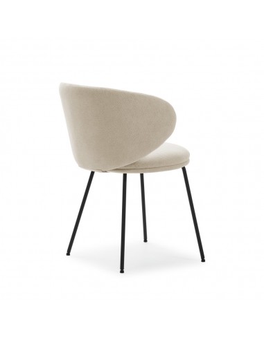 Cadeira design RUSH em tecido e pernas de metal...