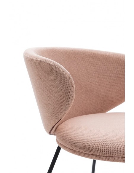 Silla de diseño RUSH en tejido y patas de metal negro