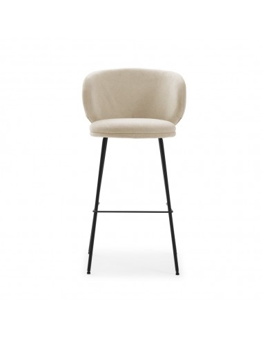 Banqueta design RUSH 65 em tecido e pernas de...