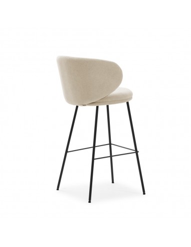 Banqueta design RUSH 65 em tecido e pernas de...