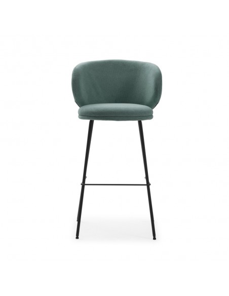 Taburete de diseño RUSH 65 en tejido y patas de metal negro