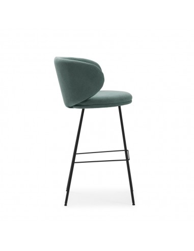 Banqueta design RUSH 65 em tecido e pernas de...