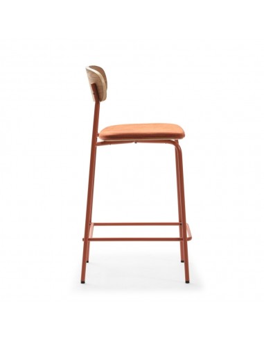 Banqueta moderna Maure 66 cm em folheado de...