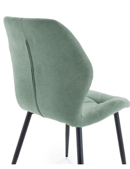 Silla comedor MARINA, tela, metal negro