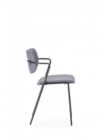 Silla moderna MAURYN de piel sintética y patas...