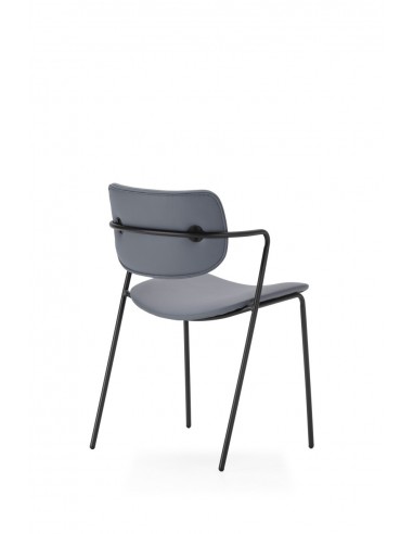 Silla moderna MAURYN de piel sintética y patas...