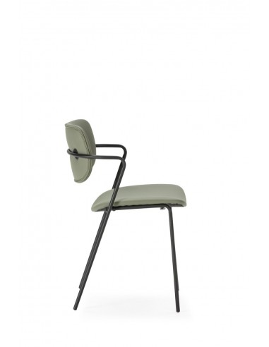 Silla moderna MAURYN de piel sintética y patas...