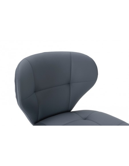 Silla de comedor MAURA, piel sintética y metal negro