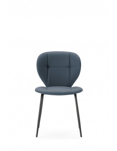 Silla de comedor MAURA, piel sintética y metal...