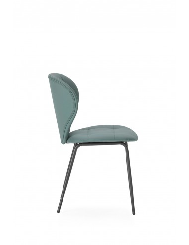 Cadeira de jantar MAURA, pele sintética e metal...