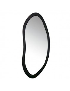 Espelho de design PILSEN 158 x 71, moldura de madeira preta