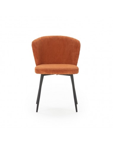 Silla de comedor MEGAN de pana y patas de metal...