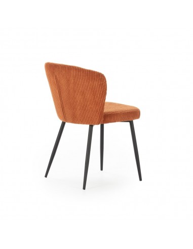 Silla de comedor MEGAN de pana y patas de metal...