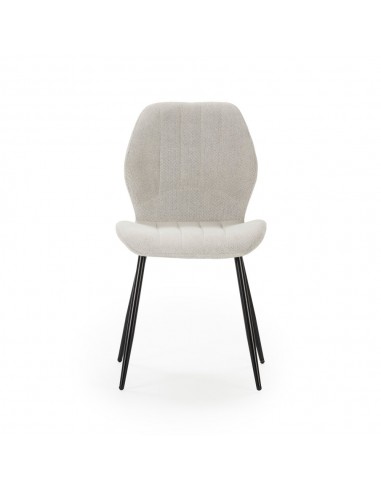Cadeira design MALU em tecido e pernas de metal...