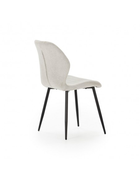 Silla de diseño MALU en tejido y patas de metal negro