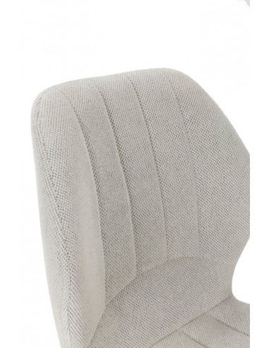 Cadeira design MALU em tecido e pernas de metal...