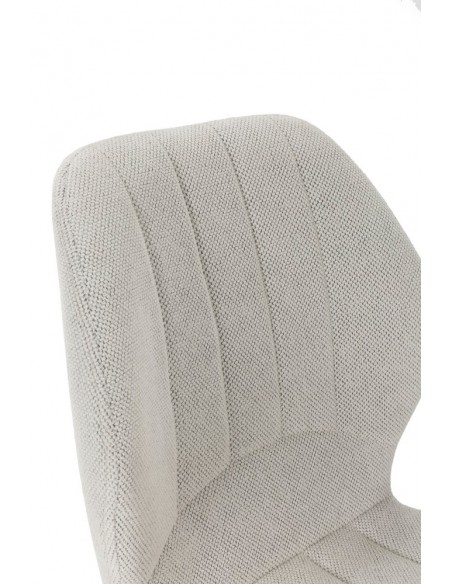 Silla de diseño MALU en tejido y patas de metal negro