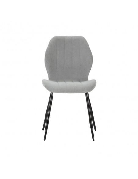 Cadeira design MALU em tecido e pernas de metal preto