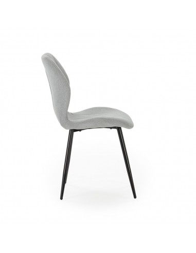 Cadeira design MALU em tecido e pernas de metal...
