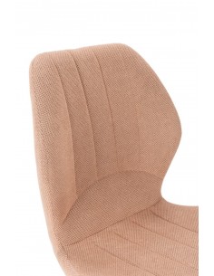 Silla de diseño MALU en tejido y patas de metal negro 2