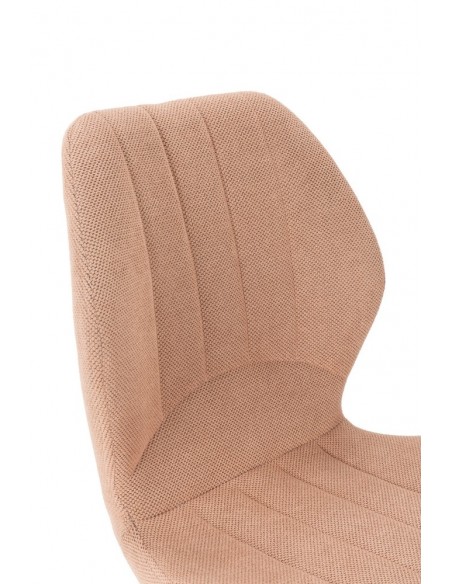 Cadeira design MALU em tecido e pernas de metal preto