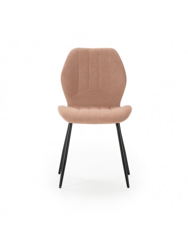 Cadeira design MALU em tecido e pernas de metal...