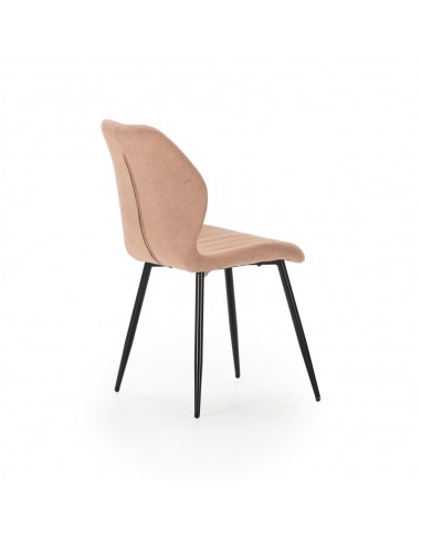 Cadeira design MALU em tecido e pernas de metal...