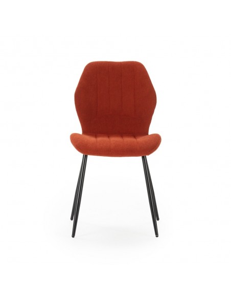 Silla de diseño MALU en tejido y patas de metal negro