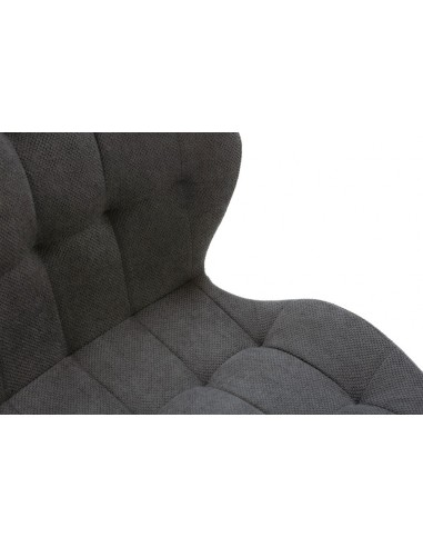 Silla de diseño NALU, tejido y patas metal negro