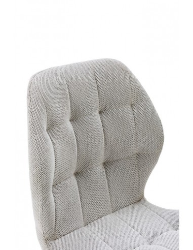 Silla de diseño NALU, tejido y patas metal negro