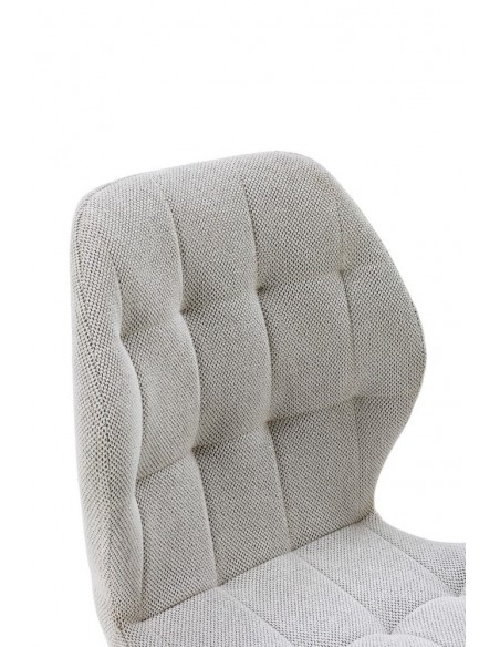 Silla de diseño NALU, tejido y patas metal negro