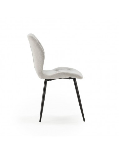 Silla de diseño NALU, tejido y patas metal negro