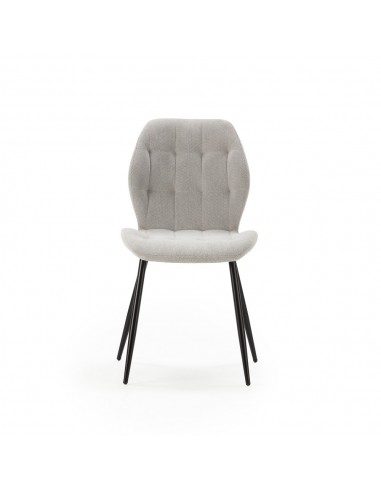 Silla de diseño NALU, tejido y patas metal negro