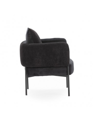 Sillón ARUNI combinado pana y tejido con patas...