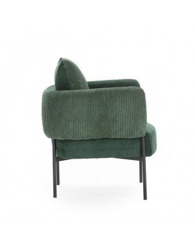 Sillón ARUNI combinado pana y tejido con patas...