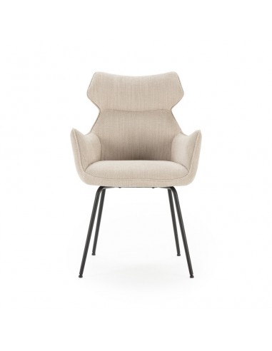 Silla con brazos de diseño DARA en tejido y...
