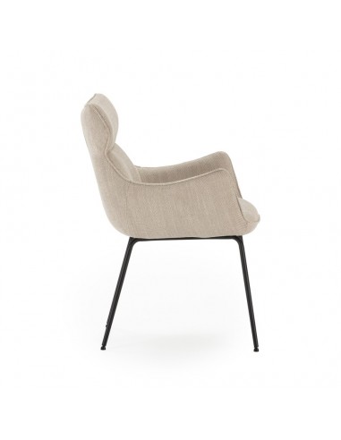 Silla con brazos de diseño DARA en tejido y...